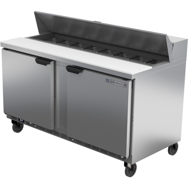 Refrigerated Sandwich Prep Table, 2 Door, 16.02 cu. Ft, 115 Volt